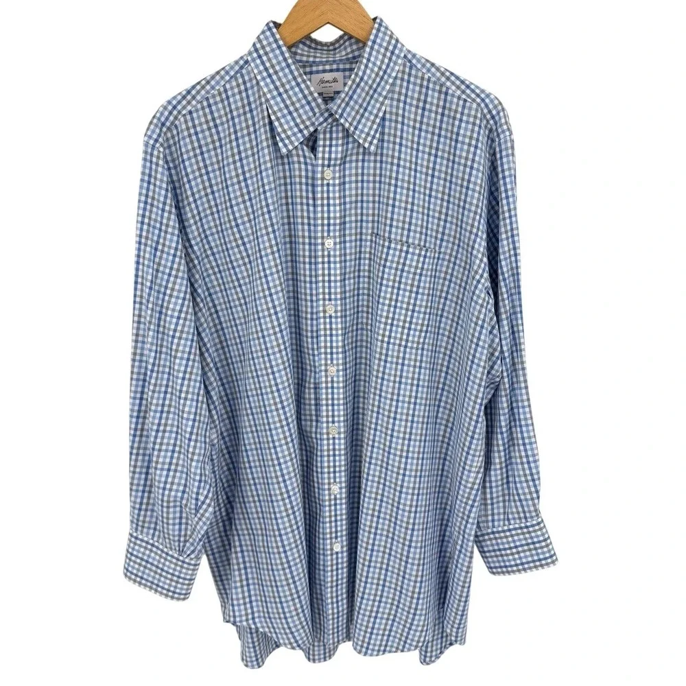 Hamilton Dress Shirts Mens XXL Lot of 4 Button Down Long Sleeve Plaid Gingham - Picture 9 of 14